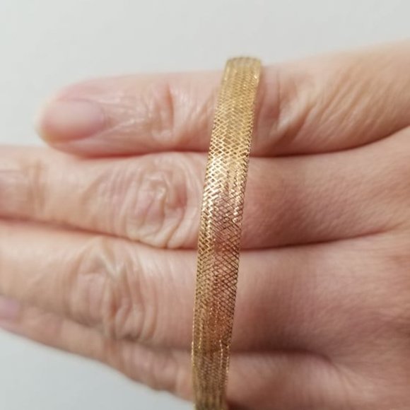 Bracelet mesh style 18k gold - Picture 4 of 14